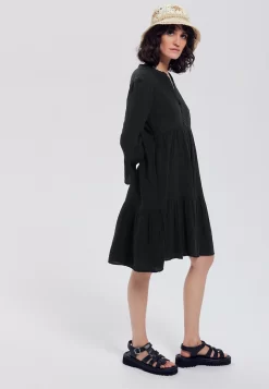 Thelma - Robe Chemise - Noir -Promod 0621cd08f28342d28f44dc15bb6adbe8 scaled