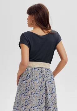 Détail - T-Shirt Basique - Marine -Promod 0ad2c64ca7a74e97a77cd18e03160099 scaled