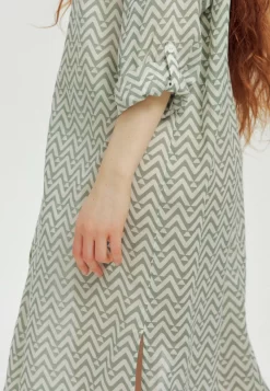 Longue - Robe Chemise - Imprimé Vert Clair -Promod 0c7af874e53b43a69b63fe8c4fc4634f scaled