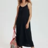 Longue - Robe En Jersey - Noir