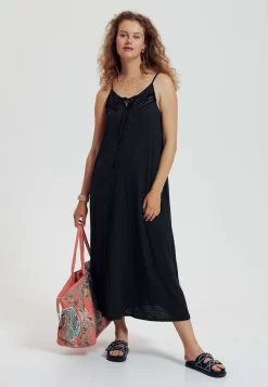 Longue - Robe En Jersey - Noir