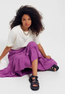 Volantée - Jupe Trapèze - Cassis -Promod 16e5c6c5983f40c6830eee987a8d8fbd scaled