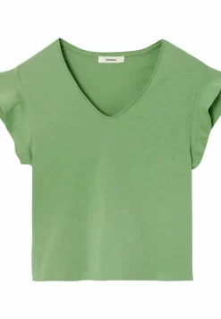 À Manches Volantées - T-Shirt Basique - Turquoise -Promod 19db5e6c6aa440e181fd54822462e980 scaled