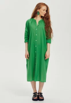 Longue - Robe Chemise - Vert
