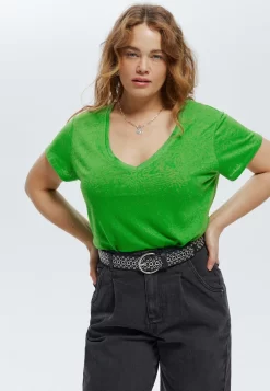 Col V - T-Shirt Basique - Vert