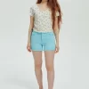 Pastel - Short En Jean - Turquoise