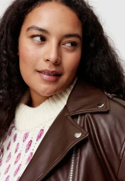 Effet - Veste En Similicuir - Bordeaux -Promod 42deb2bed2d34f55858b7e94934f8d1e scaled