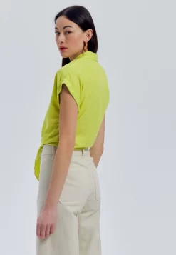 À Nouer - Chemisier - Vert Fluo -Promod 48ec4f6496e341acbeb2b48fc51b441d scaled