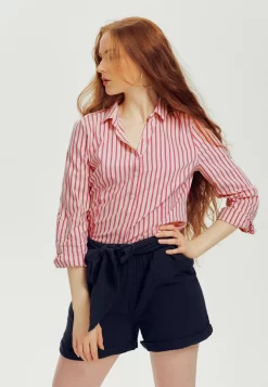 Chemisier - Rayé Rose