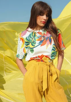 À Fleurs - T-Shirt Imprimé - Imprimé Écru -Promod 56f4786a3aae4cb39c066139cb259eac scaled