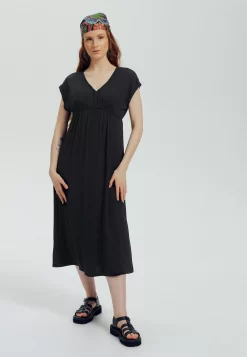 Mi-Longue - Robe En Jersey - Noir