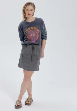 Jupe Trapèze - Bleu Pétrole