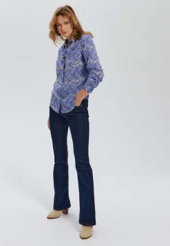 Imprimée - Chemisier - Imprimé Bleu