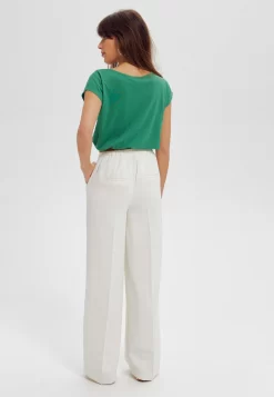 Détail - T-Shirt Basique - Vert Foncé -Promod 7e343bb815a146f3b8bd651834c43551 scaled