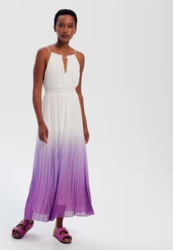 Longue Plissée - Robe Longue - Imprimé Multicolore