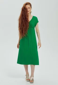 Mi-Longue - Robe En Jersey - Vert