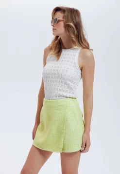 Tweedée Irisée - Short - Imprimé Vert