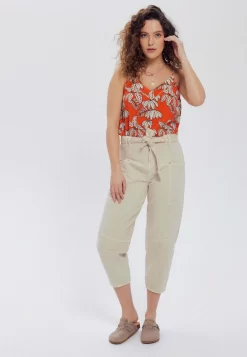 À Fines Bretelles - Débardeur - Imprimé Orange -Promod b85c05dc87aa41a49fe646e030b12fa4 scaled