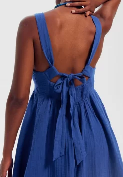 Dos Nu En Gaze De - Robe De Jour - Bleu -Promod ba5ce22417114967862d235b6a8cc7f0 scaled