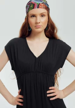 Mi-Longue - Robe En Jersey - Noir -Promod c29a3ab897d247b6ac0eaca2fabb1772 scaled