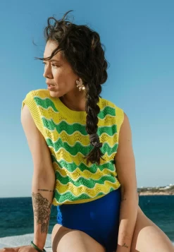 Sans Manches En - Pullover - Rayures Multicolores -Promod c43ea785462248ac8305f49174323e07 scaled