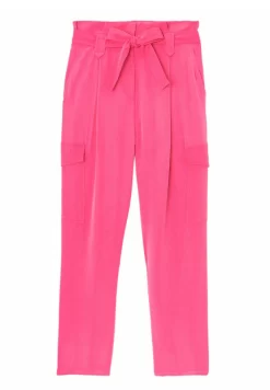Taille Haute - Pantalon Cargo - Rose -Promod d08a4b1eb36743f6a870834d3ad27e6e