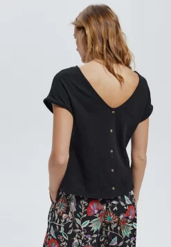 Broderie Love - T-Shirt Imprimé - Noir -Promod eeeb5f045a164119859f47858c84d211 scaled