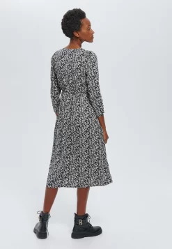 Midi Imprimée - Robe De Jour - Imprimé Noir -Promod faac67a88791458a98500956b9b416dd scaled