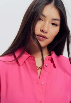 Longue Unie - Chemisier - Rose -Promod fe0e9ca966fe45bb889b9b1ad9faf33f scaled